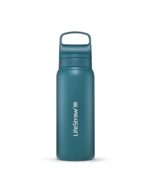 LifeStraw waterfilterfles Go 2.0 Laguna Teal RVS geïsoleerd 700 ml - Blauw