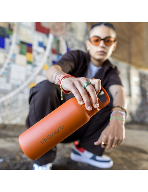 LifeStraw borraccia Go 2.0 Kyoto Orange in acciaio inox isolata 700 ml - Arancione