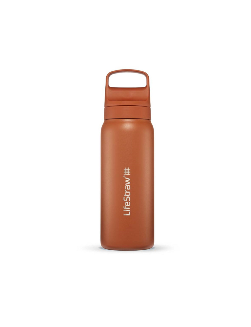 LifeStraw Wasserfilter Flasche Go 2.0 Kyoto Orange Edelstahl isoliert 700 ml - Orange