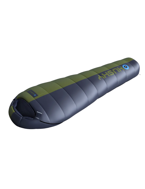 Husky mummyslaapzak ThermoPro Fenela -15°C - 210 x 85 cm - Blauw met Khaki