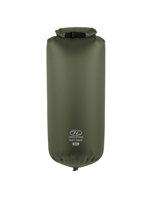 Highlander Puff Sack - opblaasbare waterdichte tas - Olijf Groen