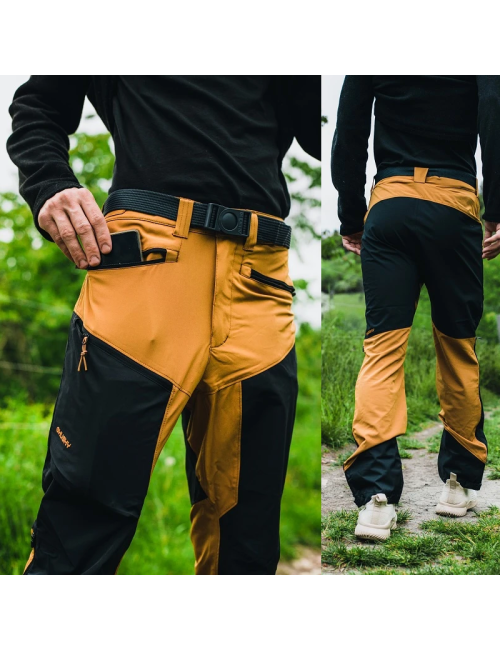 Husky outdoor broek Krony M S22 - functionele wandelbroek - Mosterd Bruin