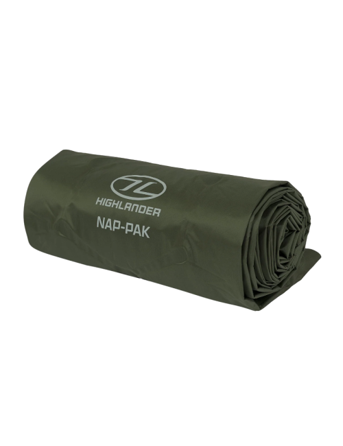 Highlander inflatable sleeping mat NAP-PAK - R-value 1.5 - Green