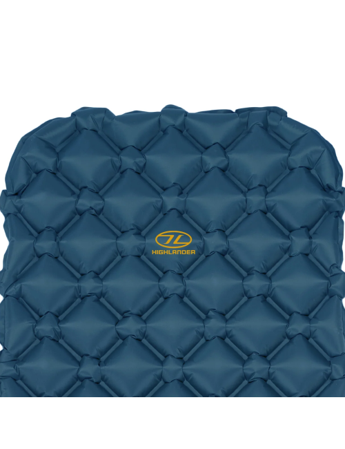 Highlander aufblasbare Schlafmatte NAP-PAK XL - R-Wert 1,5 - Blau