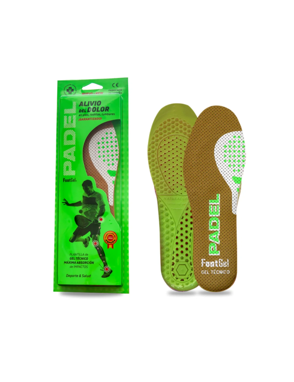 Footgel Padel Inlegzolen – Schokabsorberende Gel Inlegzolen voor Sporters
