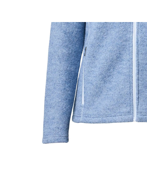 Ivanhoe cardigan en laine entièrement zippé pour femme Beata Faded Denim - Bleu