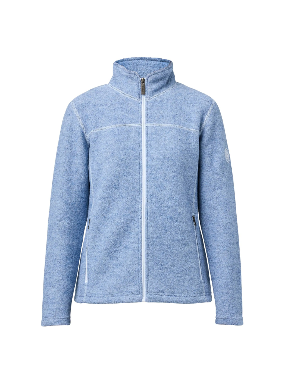 Chaqueta con cremallera completa de lana Ivanhoe para mujer Beata Faded Denim - Azul