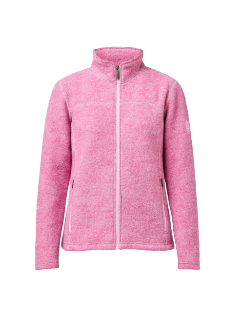 Ivanhoe cardigan en laine entièrement zippé pour femme Beata Fuchsia Pink - Rose