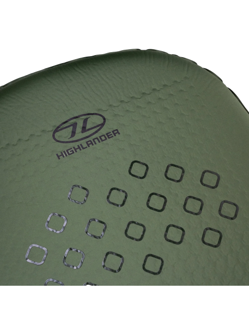 Colchoneta autohinchable Highlander Kip Mat Compact - Valor R 3,2 - Verde oliva