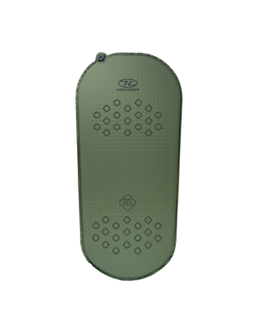 Highlander zelfopblaasbare slaapmat Kip Mat Compact - R-waarde 3.2 - Olijf Groen