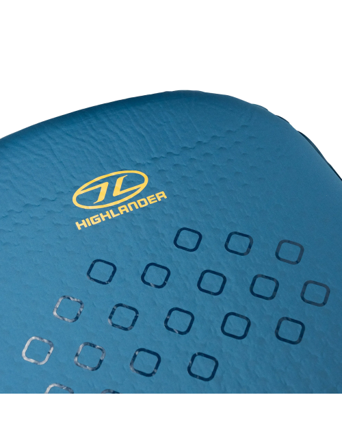 Highlander selbstaufblasende Schlafmatte Kip Mat Compact - R-Wert 3.2 - Blau