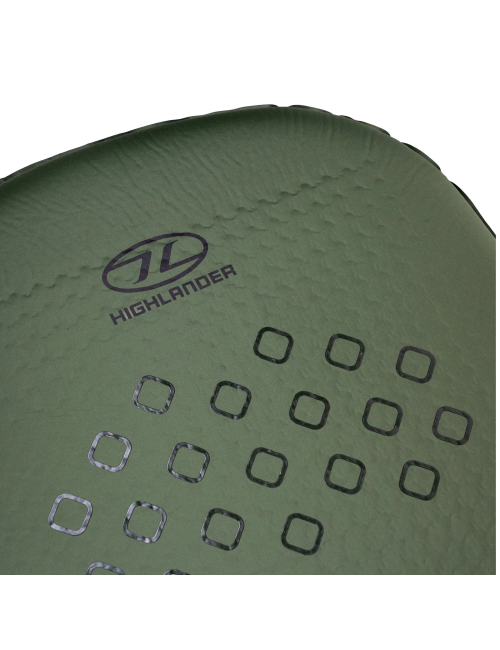 Matelas de couchage autogonflant Highlander Kip Mat 50 mm - Valeur R 4,5 - Vert olive