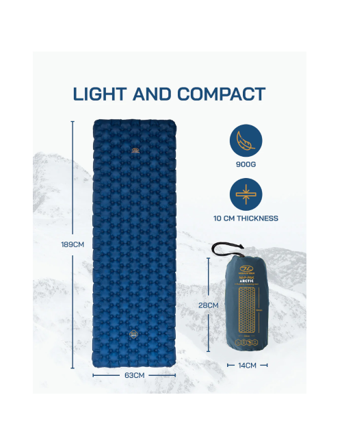 Matelas de couchage gonflable Highlander NAP-PAK Artic R11- Bleu