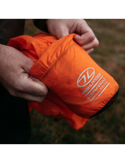 Tenda di emergenza Highlander Storm Vault Survival Shelter 1 persona - Arancione