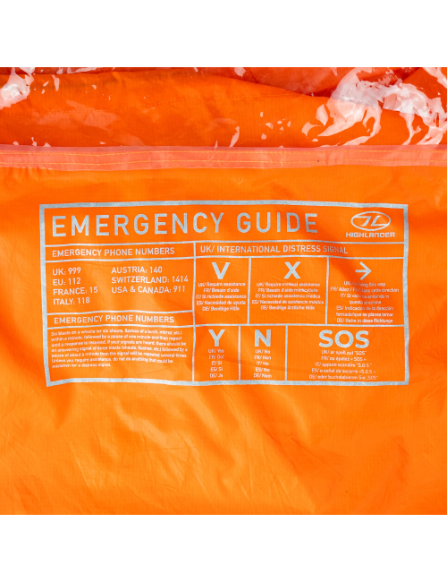 Tenda di emergenza Highlander Storm Vault Survival Shelter 1 persona - Arancione