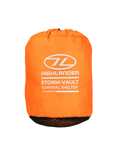 Highlander noodtent Storm Vault Survival Shelter 2-3 persoons - Oranje