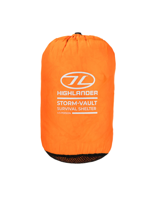 Tienda de campaña de emergencia Highlander Storm Vault Survival Shelter 4-5 personas - Naranja