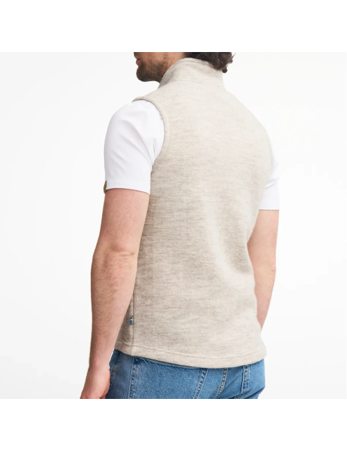 Ivanhoe mouwloos vest NLS Barley Latte voor heren van wol - Beige