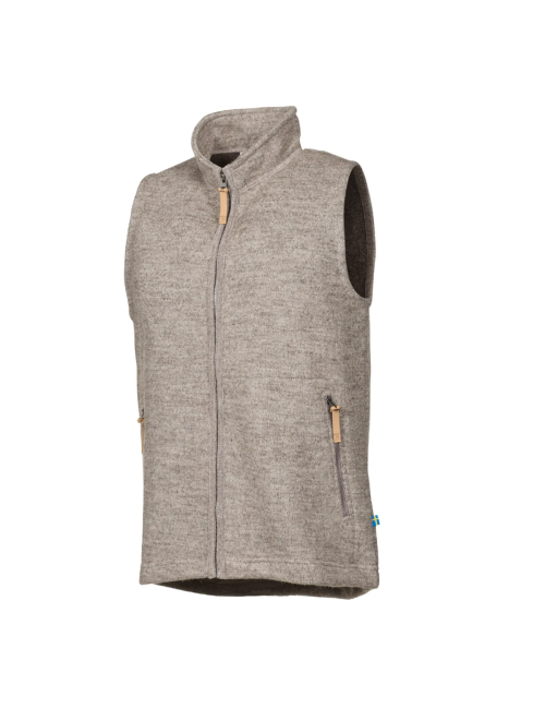 Herren Ivanhoe ärmellose Strickjacke NLS Barley Latte aus Wolle - Beige