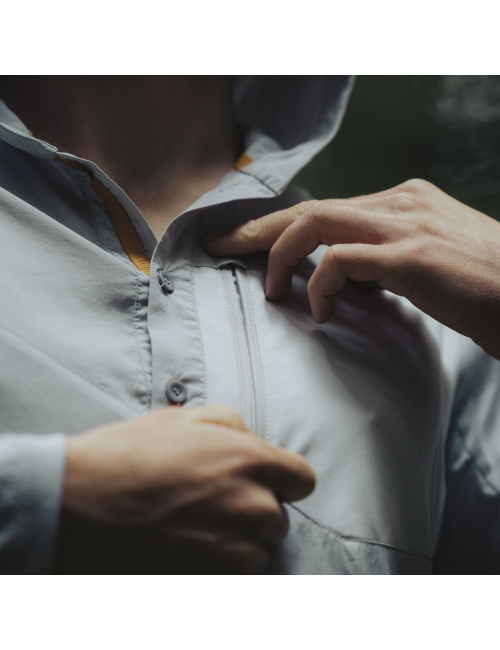 Camicia Turbat a maniche lunghe Maya Hood Trek MNS Glacier per uomo - Grigio