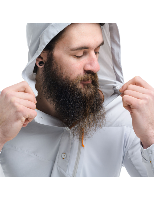 Camicia Turbat a maniche lunghe Maya Hood Trek MNS Glacier per uomo - Grigio