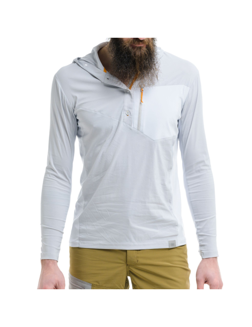 Camicia Turbat a maniche lunghe Maya Hood Trek MNS Glacier per uomo - Grigio
