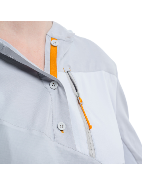 Chemise à manches longues Turbat Maya Hood Trek WMN Glacier pour femme - Gris