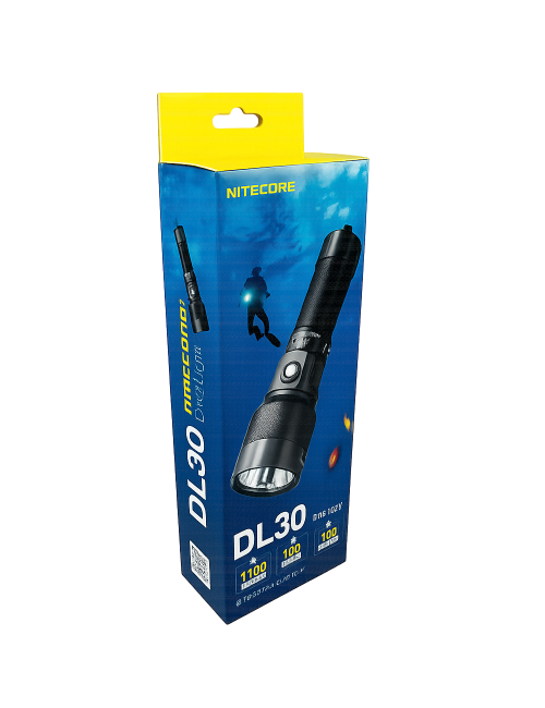 NiteCore duiklamp DL30 - 1100 lumen - Zwart