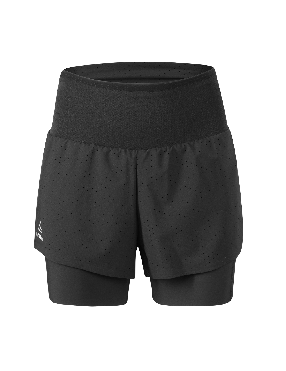 Loeffler women's running shorts W Shorts 2in1 ASSL - Black