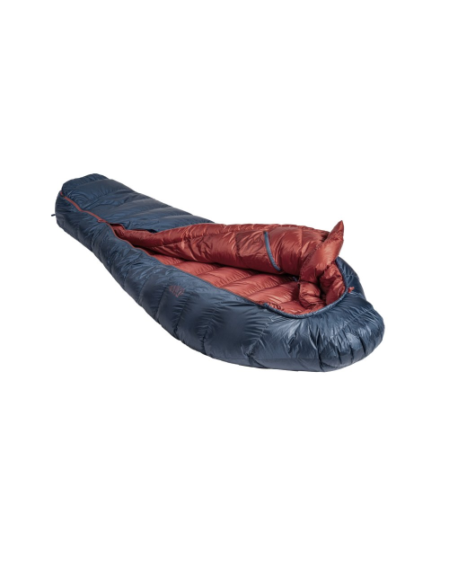 Patizon mummyslaapzak D 590 L Midnight Navy - Fired Brick 200 -30°C - Blauw