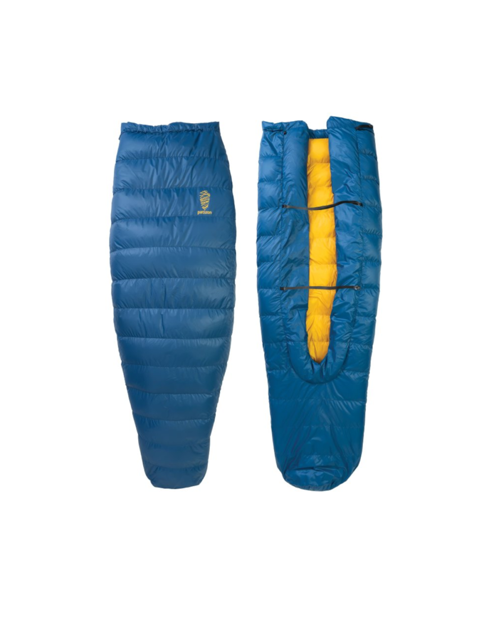 Patizon Decke Schlafsack G Quilt 350 Poseidon - Goldgelb 200 -5°C - Blau