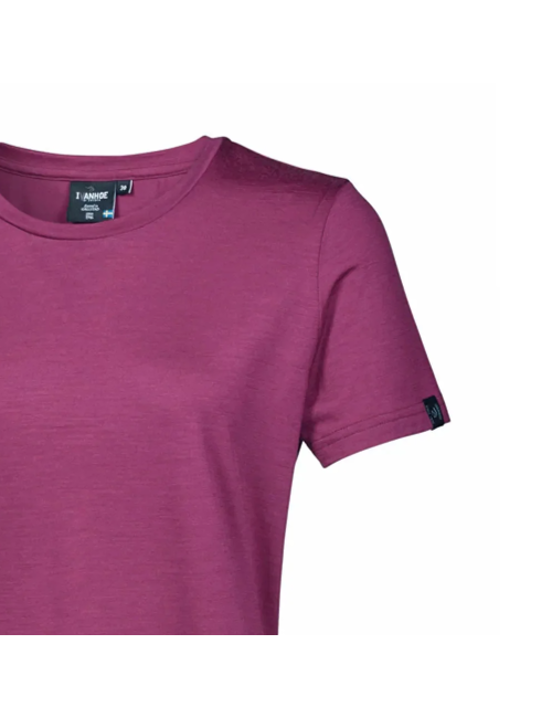 Ivanhoe t-shirt UW Cilla Lilac voor dames - 100% merino wol - Roze