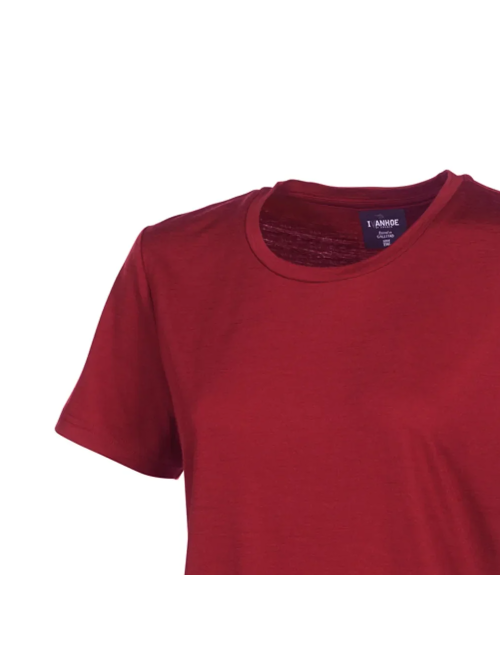 Camiseta Ivanhoe UW Cilla Royal Cherry para mujer - 100% lana merino - Rojo