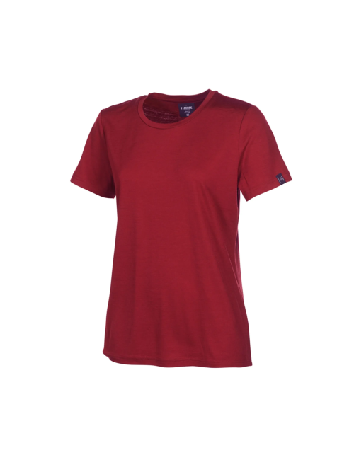 Camiseta Ivanhoe UW Cilla Royal Cherry para mujer - 100% lana merino - Rojo