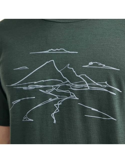 T-shirt Ivanhoe UW Ceasar Mountain per uomo - 100% lana merino extra fine - Verde