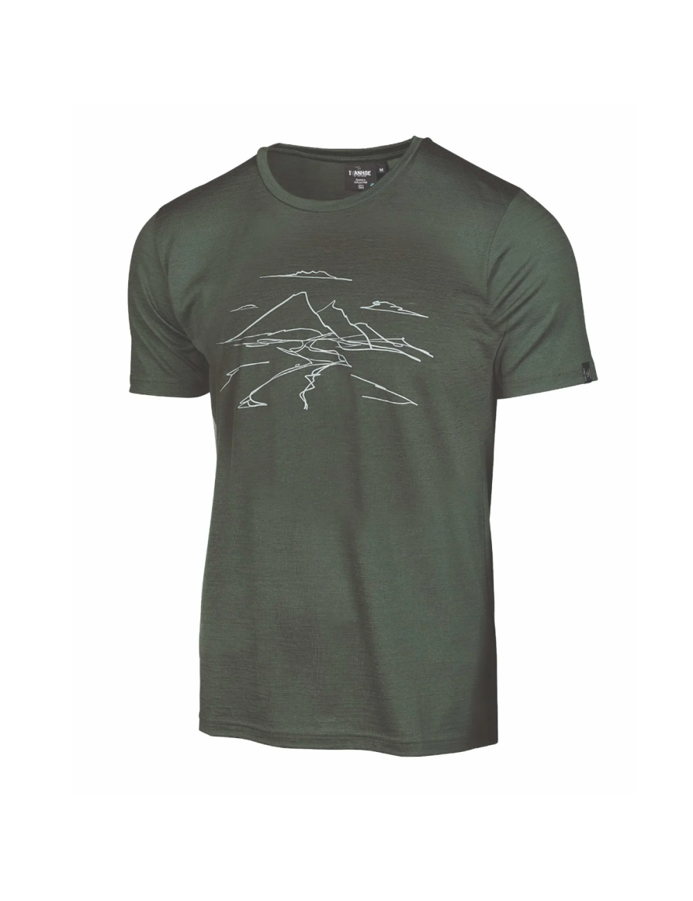 T-shirt Ivanhoe UW Ceasar Mountain per uomo - 100% lana merino extra fine - Verde