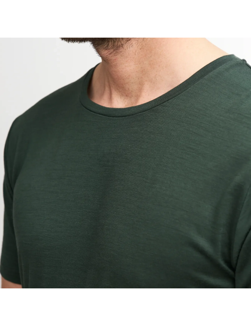 T-shirt Ivanhoe UW Ceasar per uomo - 100% lana merino extra fine - Verde