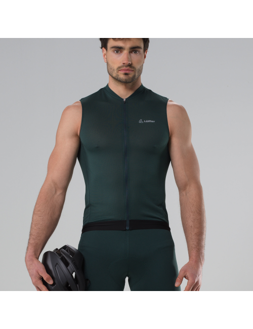 Loeffler ärmelloses Radtrikot M Bike Sleeveless Jersey FZ Vent Mid - Schwarz