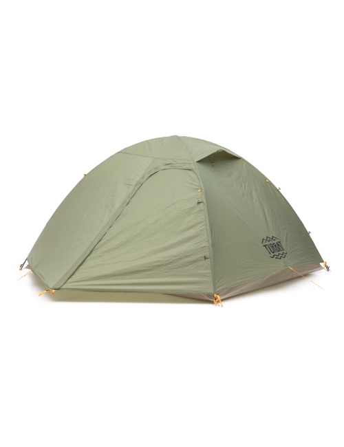 Turbat Borzhava 3 Alu Tent Green - Tienda de campaña ligera para 3 personas con gran vestíbulo