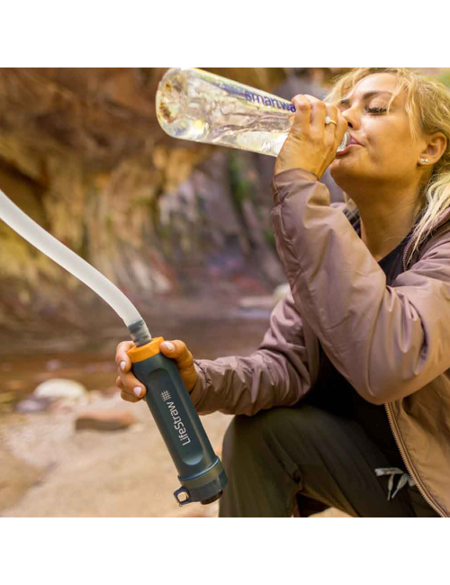 Bolsa de agua LifeStraw Peak Series Gravity con filtro purificador - 8 L - Azul