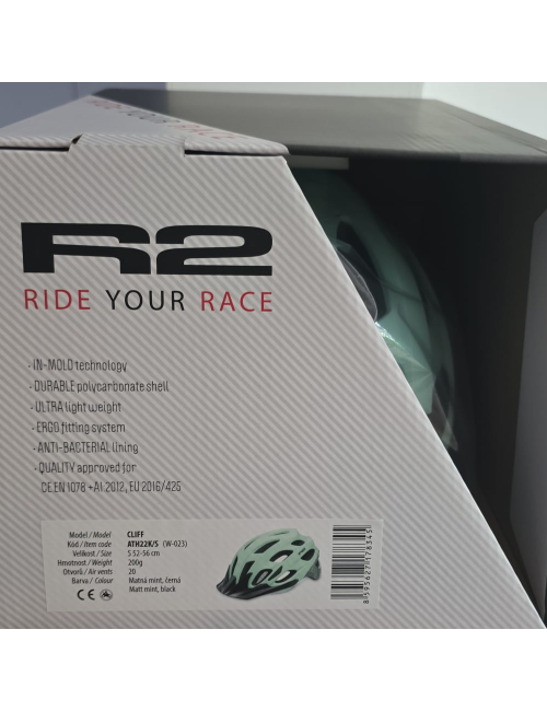 Casco de bicicleta R2 Cliff Mint – Tecnología In-Mold y comodidad | CheapOutdoor