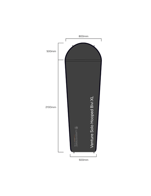 LifeSystems Venture Solo XL Hooped Bivi-Zelt – kompakter Unterstand – Grau