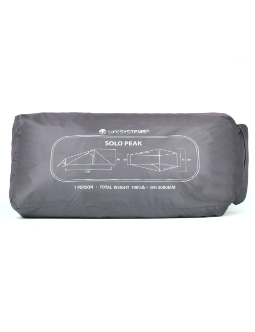 LifeSystems Solo Peak - Tienda de campaña individual - Gris