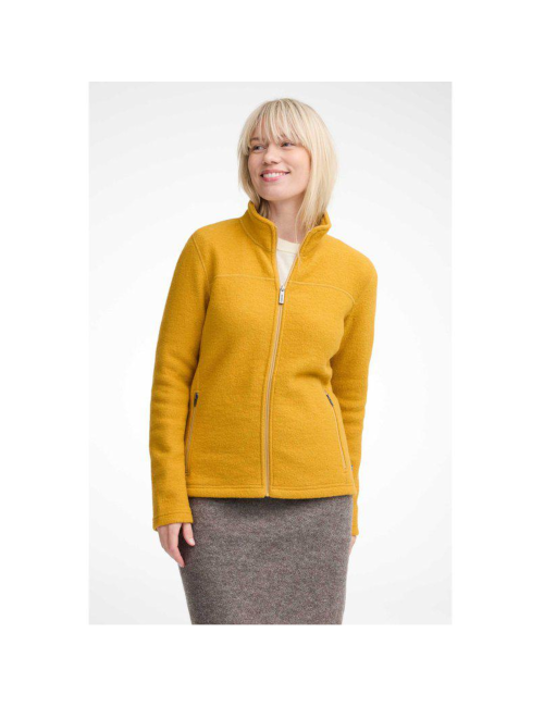 Ivanhoe dames wollen full-zip vest Beata Autumn Blaze - Geel
