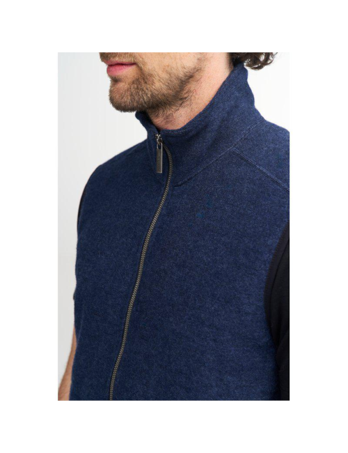Gilet sans manches Ivanhoe Kurre Full Zip Loden Green pour homme, en laine - Vert