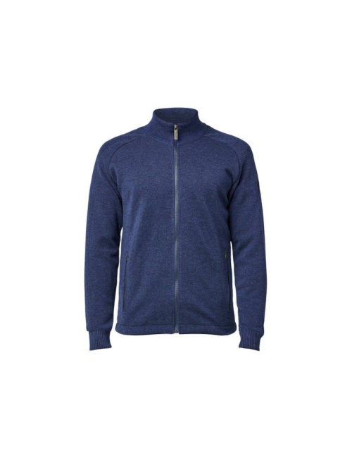 Ivanhoe Henry Full Zip Windjacke Stahlblau – Merinowolle – Blau