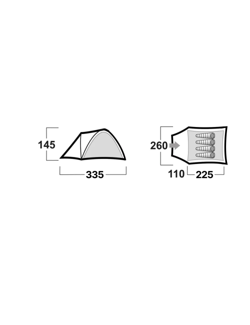 Husky Bizon 4 Classic - klassieke tent - 4 persoons - Licht Grijs