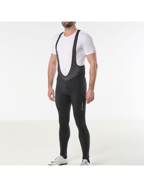 Loeffler Radhose, lang, M, Bike Bib Tights Thermo Elastic 26 für Herren – Schwarz