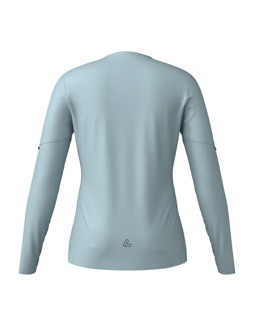 Maglietta Loeffler da donna a maniche lunghe W Midshirt Motion - Azzurro
