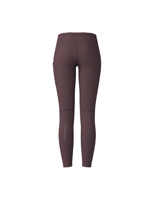 Pantaloni da corsa Loeffler da donna W Long Tights Double Dry Castagna - Viola